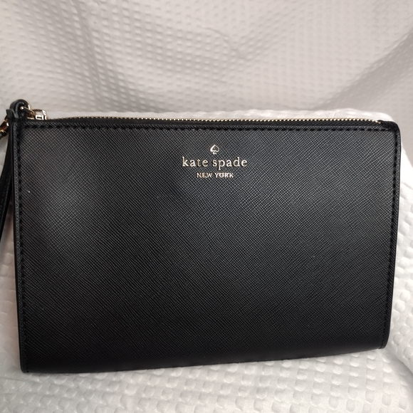 Kate Spade Staci Medium Black L-Zip Wristlet - Picture 3 of 10